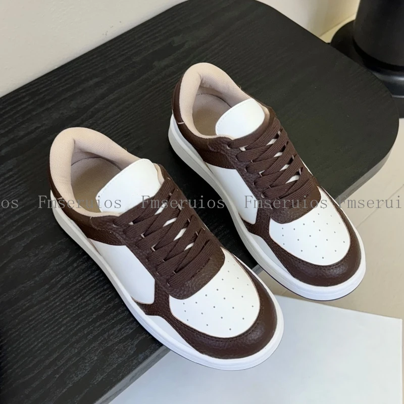 Women Casual Shoes Round Toe Lace Up Sneakers Simple Design Mixed Color Walking Shoes Sport Shoes Breathable Comfort Flats Daily view 6