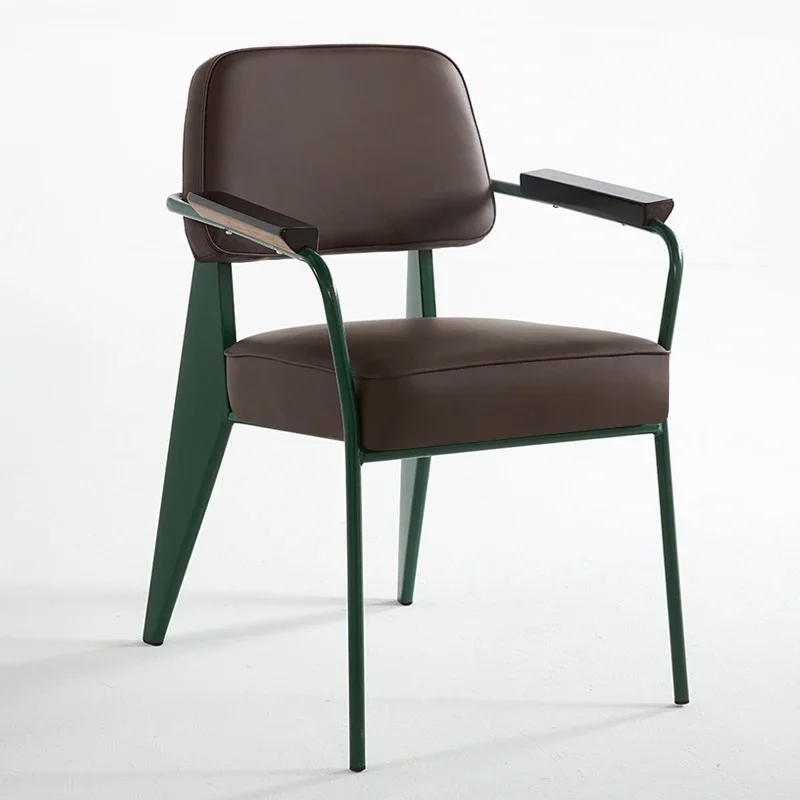 

Nordic Dining Chair Cafe Bar Simple Back Chair Comfortable Military Office Leisure Sofa Designer Armchair