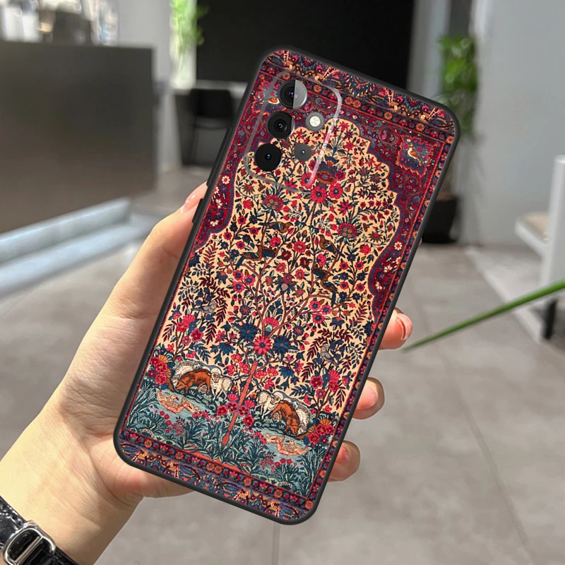 Retro Ethnic Carpets Turkish Rug Case For Samsung Galaxy A12 A32 A52 A05 A36 A56 A26 A16 A53 A33 A13 A55 A35 A15 A14 A34 A54 - view 3