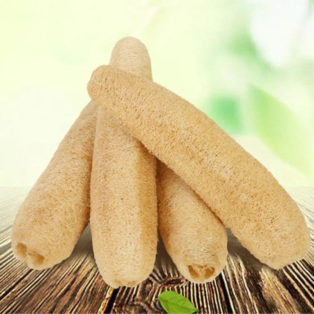 Natural Loofah Luffa Sponge Long Non-stick Body Shower Sponge Good Absorbency Ecological Planting Pot Brush Bath Kitchen