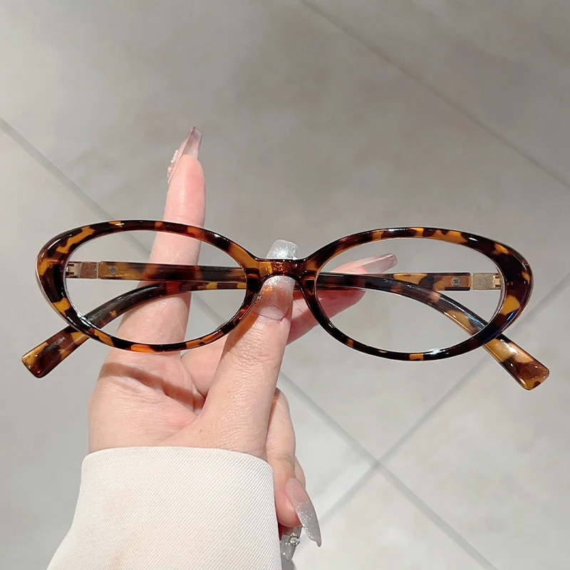 KAMMPT Oval Glasses Women 2025 New Vintage Korean Style Blue Light Blocking Optical Frames Trendy Simple Decorative Eyeglasses