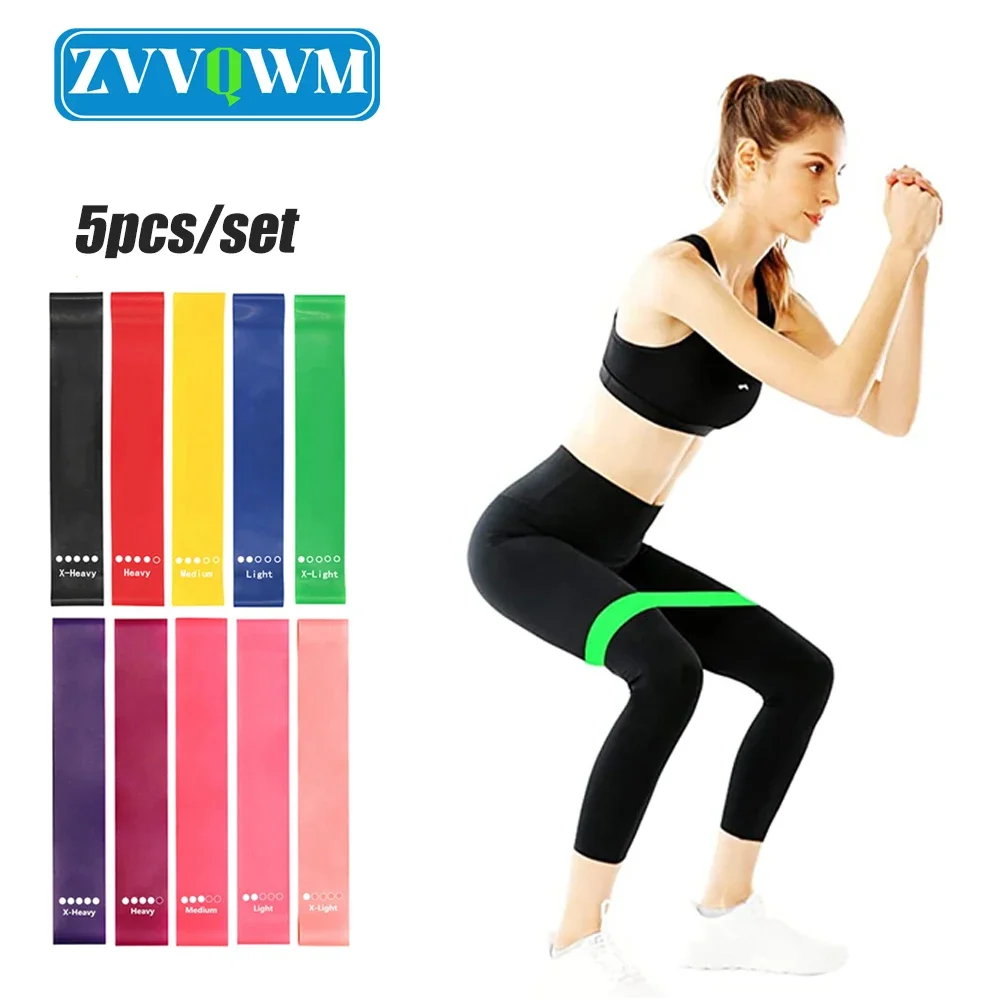 

1Set/5Pcs Exercise Stretch Band Unisex Physical Therapy Resistance Bands Yoga Stretching Bands Gym Exercise Fitness Equipment