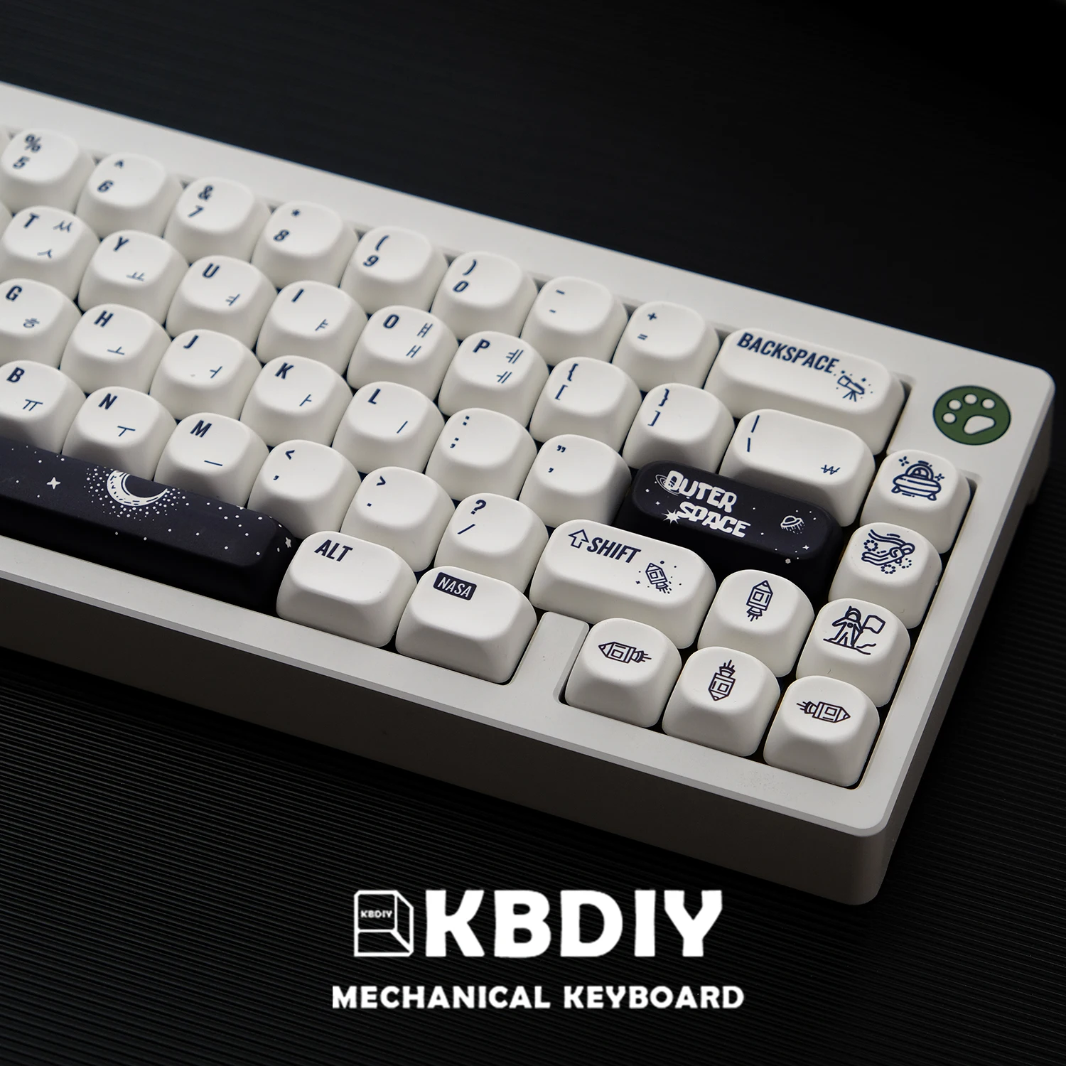 Imagem -06 - Kbdiy-teclas Coreanas Coreanas Perfil Koa para Interruptor mx Teclado Personalizado Iso Barra de Espaço 7u Branco 135 Teclas Cap Pbt