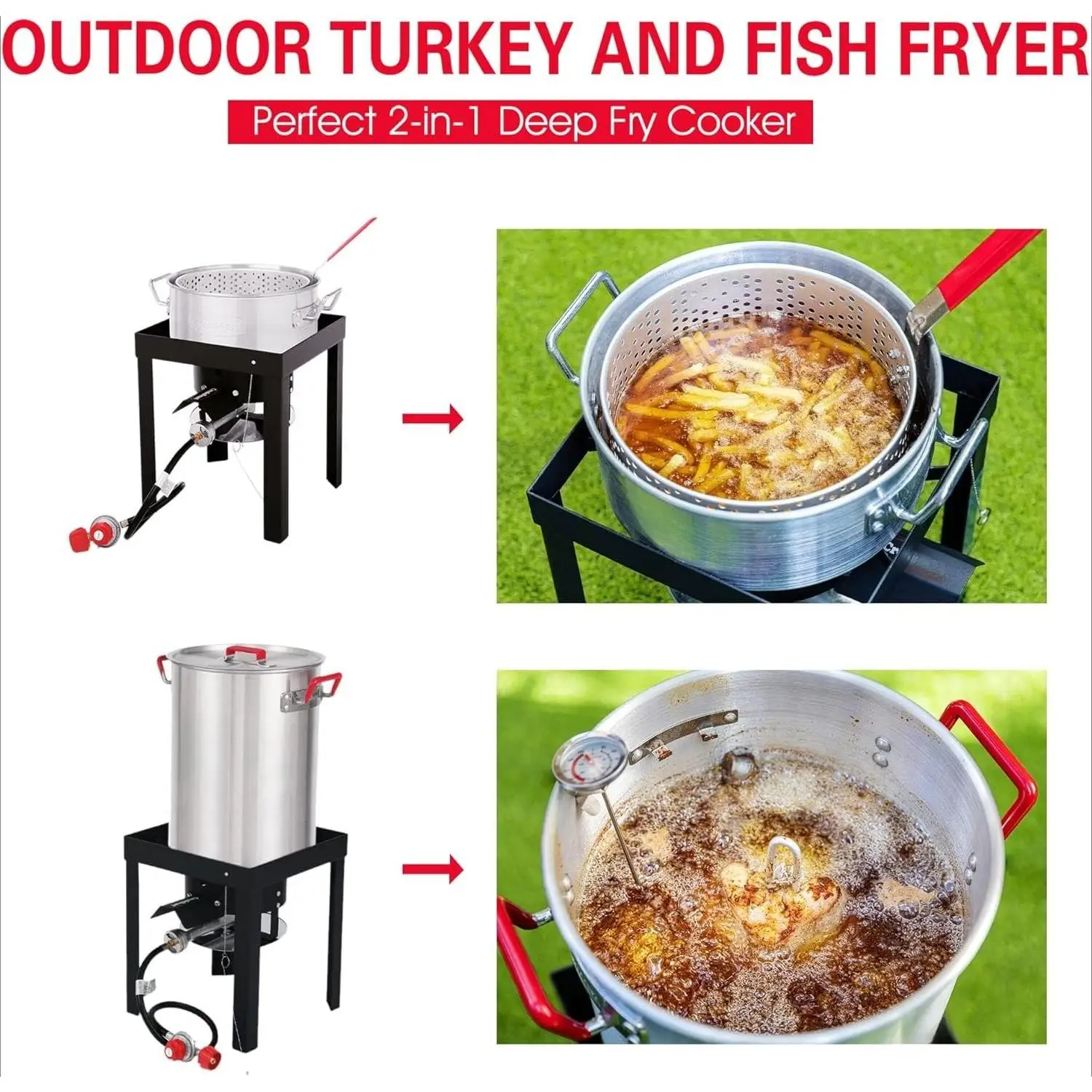 البروبان 30 كيو تي. تركيا و10 كيو تي. مجموعة باخرة لغلاية مقلاة السمك، موقد 50000 وحدة حرارية بريطانية، مثالية للطهي في الهواء الطلق #5