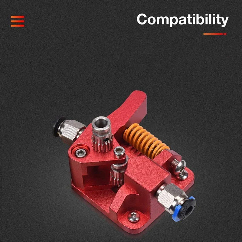 Dual Gear Extruder, Compatible With For Ender 3 CR10 CR-10 Pro CR-10S Tornado Aluminum Drive Feed, For 3D Printer