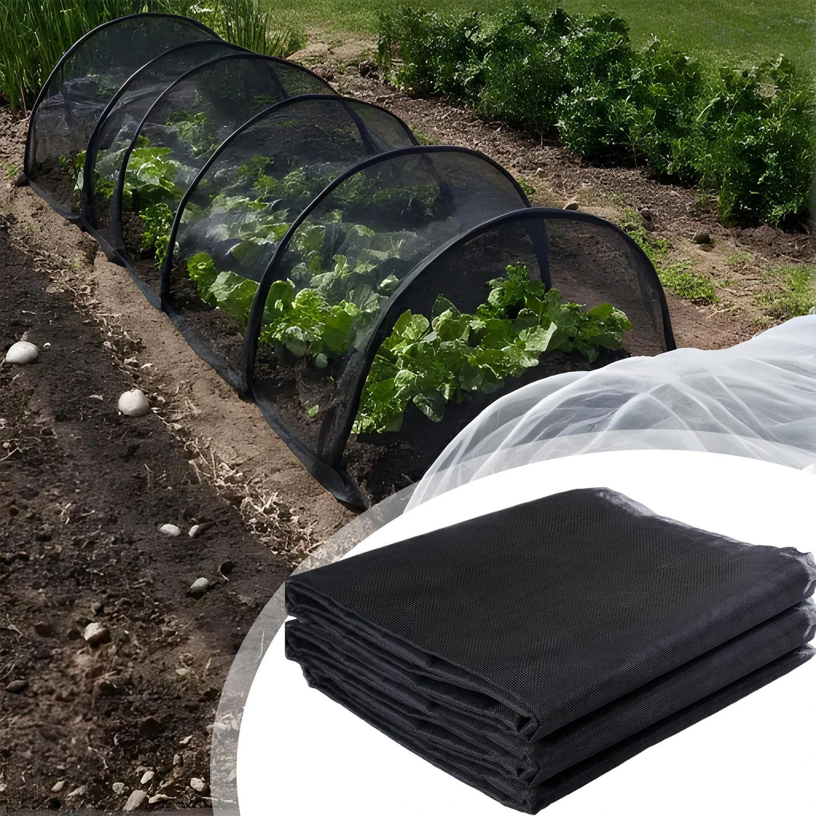 Garden Netting Pest Barrier Protection Row Cover Raised Bed Screen Mesh Net
