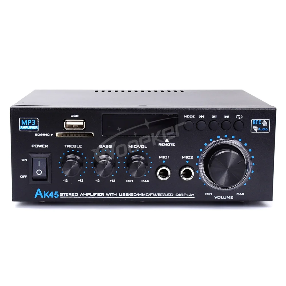 Woopker AK45 HiFi-Digitalverstärker, maximale Leistung 90 W x 2 Kanal 2.0 Bluetooth-Surround-Sound-AMP-Lautsprecher für Zuhause, Auto – Detail 10