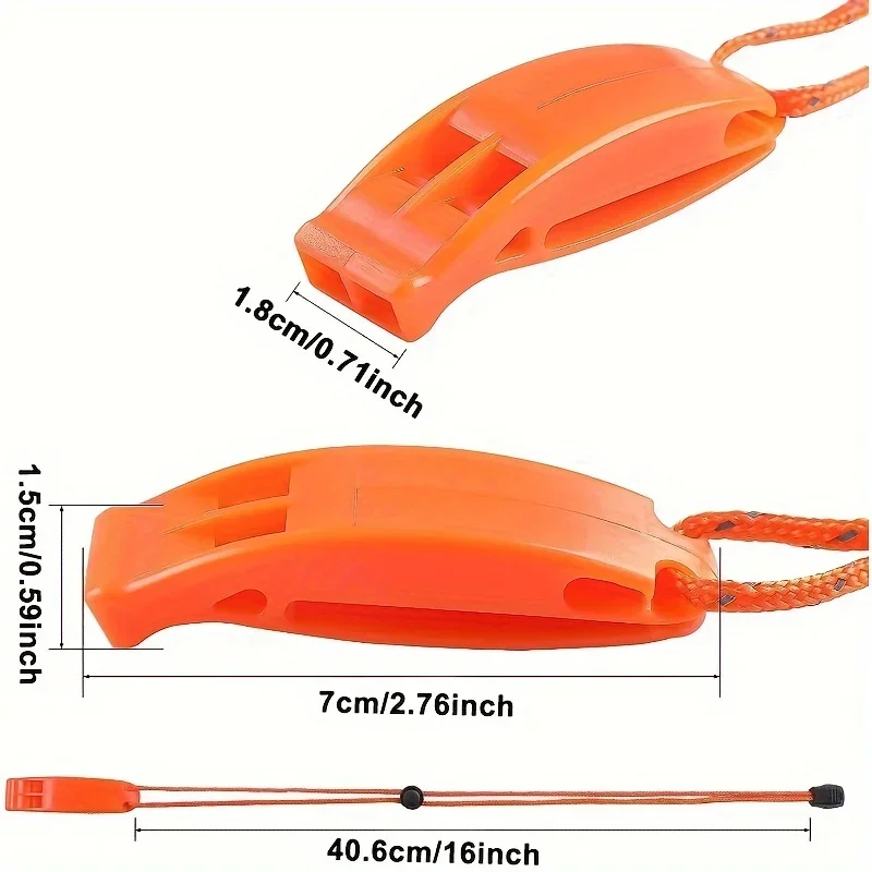 1Pcs Emergency Safety Whistle with Lanyard for Kayak Life Jacket Boat Fishing Camping Hiking Hunting Outdoor Use