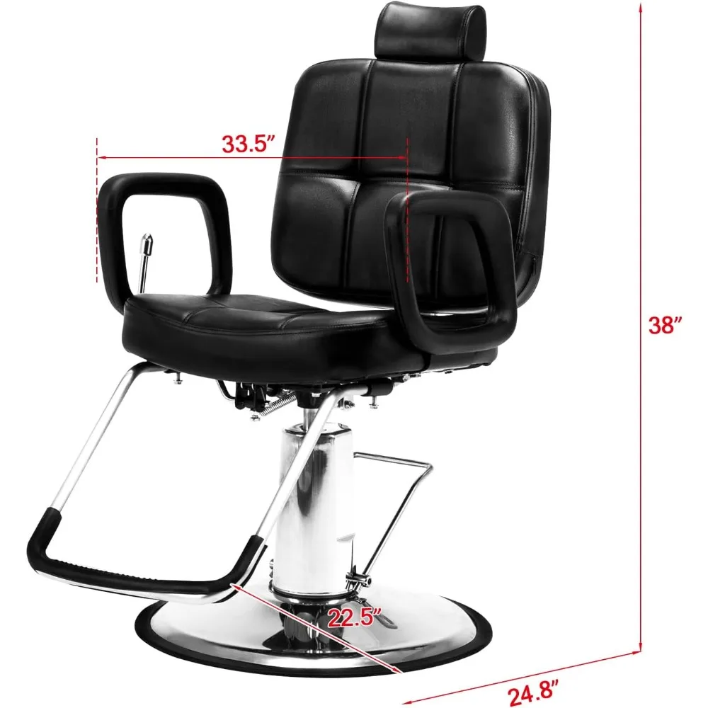 كرسي حلاق هيدروليكي أنيق للصالونات واستوديوهات الوشم، متين لمصففي الشعر وخدمات الشامبو #2
