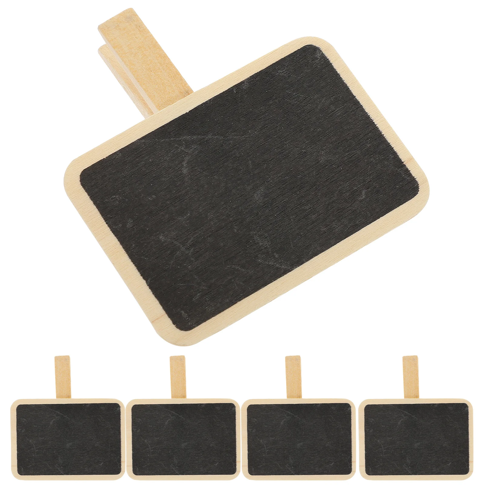 

10Pcs Message Board Clip Mini Chalkboard with Wood Clamp for Notetaking Family Reminders Cocktail Party Info Garden Plant Labels