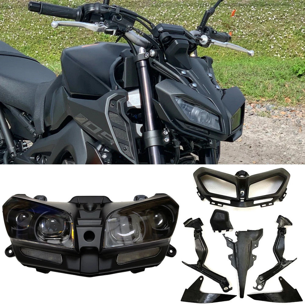 Per Yamaha MT09 Faro MT-09 Lampada A LED FZ09 2017 2018 2019 2020 Faro Del Motociclo Plug And Play Luci Del Motociclo LED