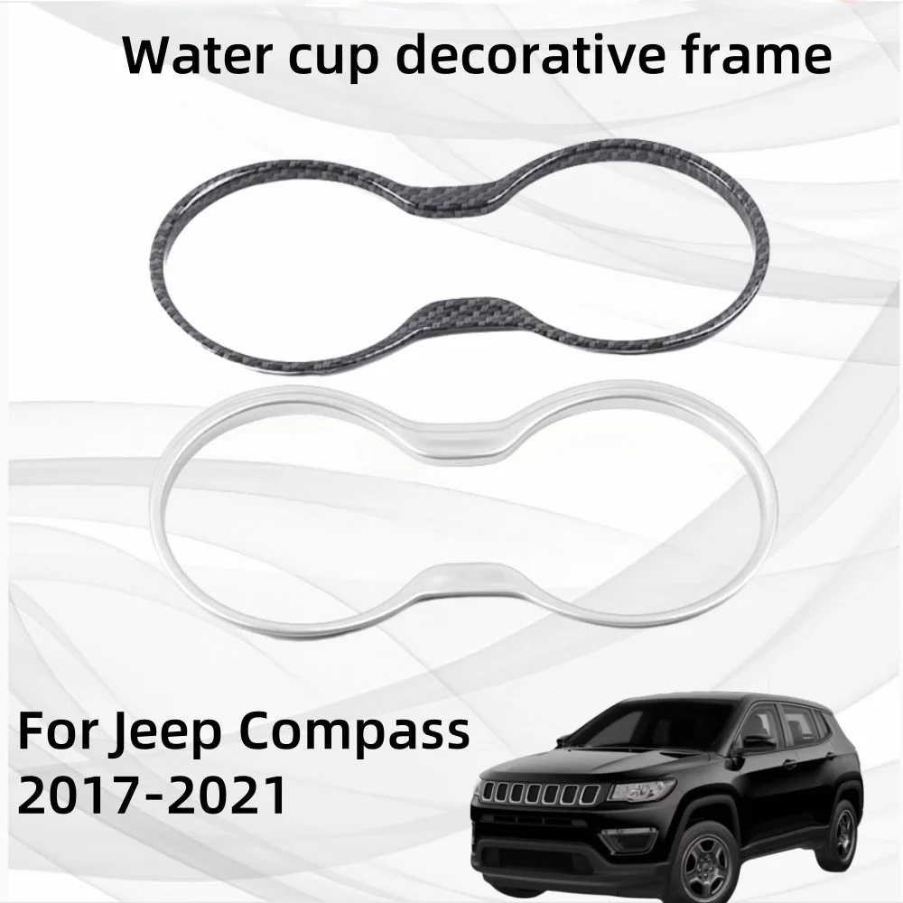 

Cars Accessories Car interior decoration replacement parts For Jeep Compass 2017 2018 2019 2020 2021 Water cup decorative frame