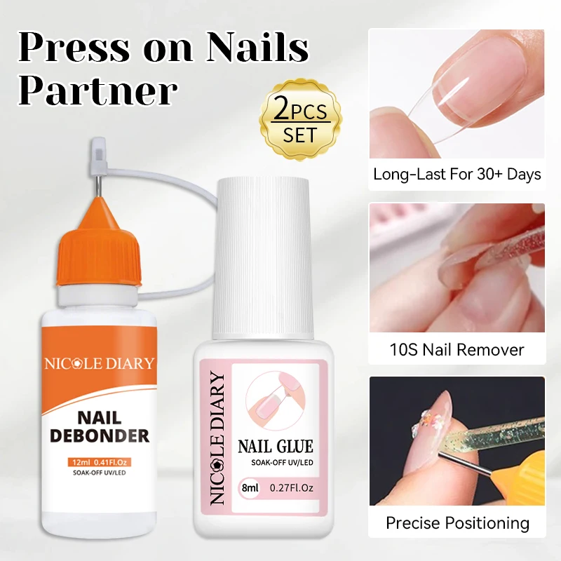 NICOLE DIARY 12ml Nail Debonder For Removeing False Nails Tips Rhinestone Remover Tools Manicure Accessories Dissolve Liquid image 3