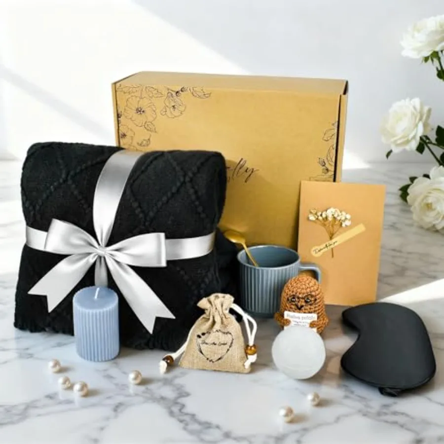 

Get Well Soon Gifts for Men Care Package for Men with Plush Blanket Get Well Basket for Man Dad Husband Friend After Surgery Ca