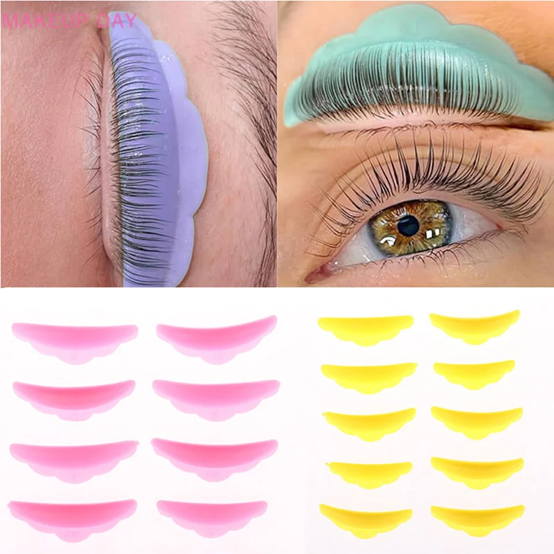 5 Paar Silikon Locken wickler Curl Wimpern Pads Wimpern verlängerung Dauerwelle Werkzeuge mehrfarbige Wimpern Lifting Kit Zubehör wieder verwendbar