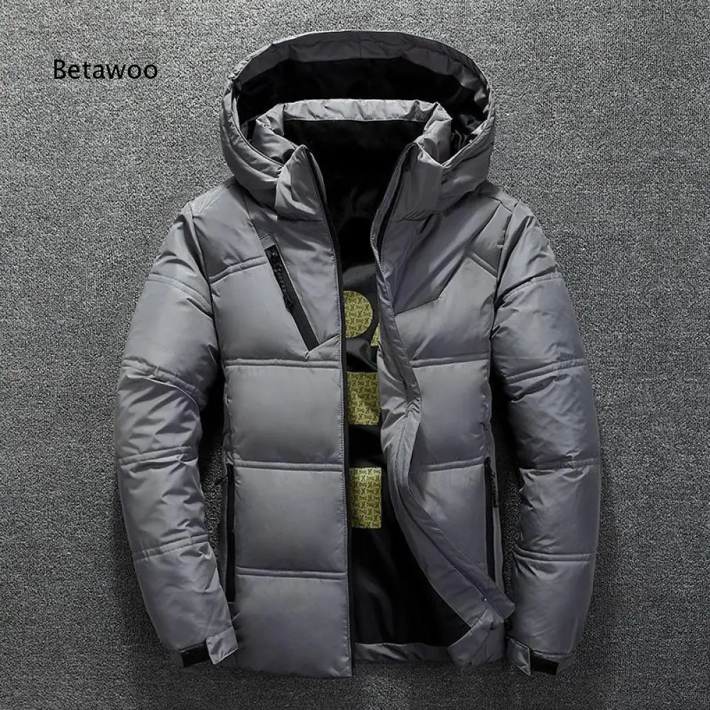 Mens Warm Padded Hooded Jacket Classic Zip Front Quilted Pattern Casual Outerwear for Multiple Fall and Winter Occasions