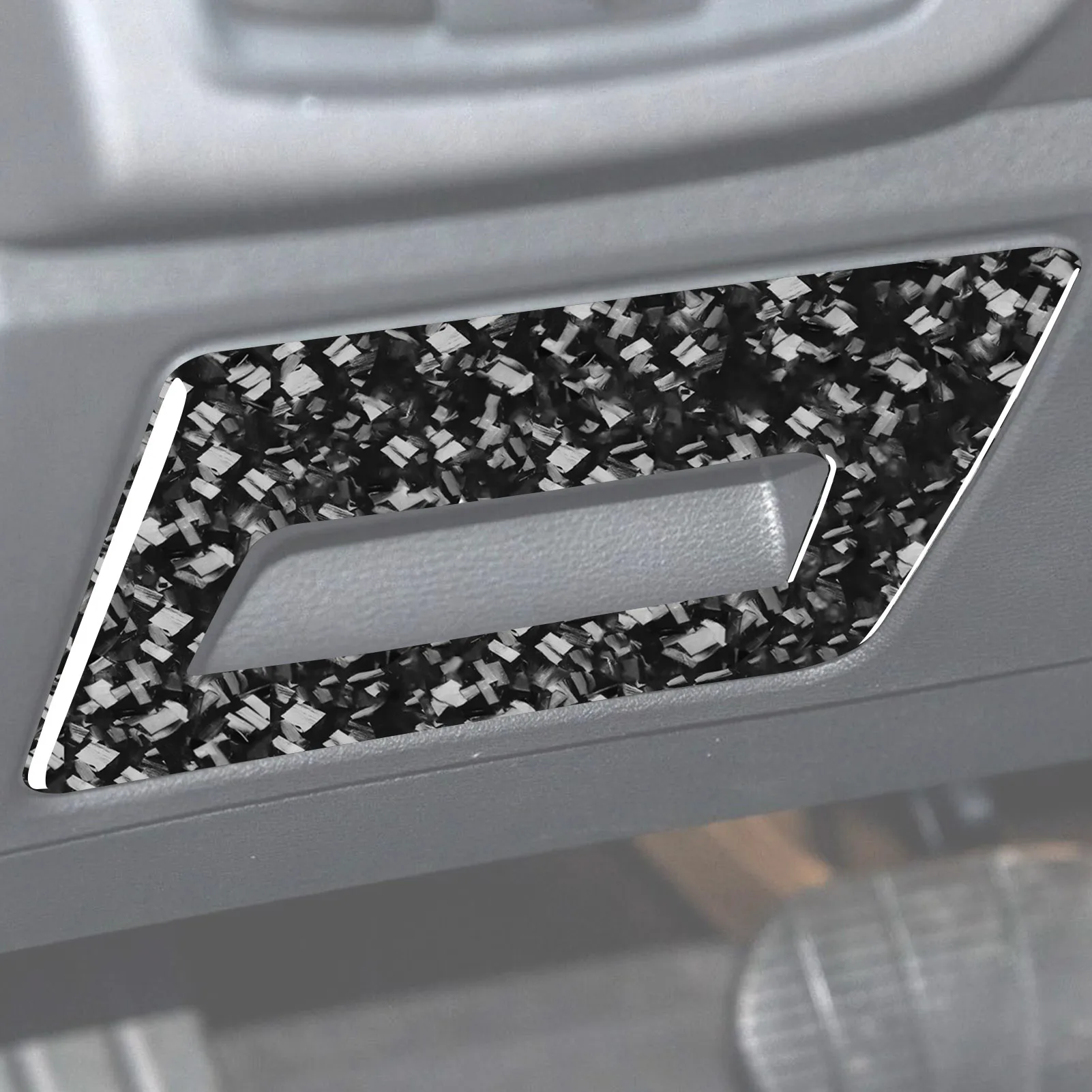 For BMW X1 F48 2016-2021 X2 F39 2018-2021 Accessories Forged Carbon Fiber Driver Storage Box Switch Cover Car Interior Sticker