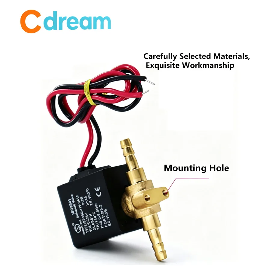 DC24V Solenoidklep Tandartsstoel Accessoires Watertoevoer Spoelklep Spuugbak Mondstuk Waterregelklep Voor Tandartsunit