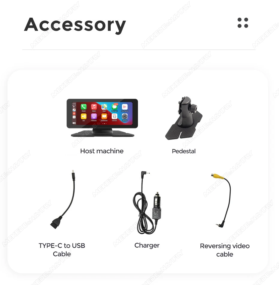 MEKEDE Wireless Carplay Android Auto Odtwarzacz MP5 Uniwersalne Radio Samochodowe Multimedialny Rejestrator Wideo WIFI FM AUX Obsługa kamery — zdjęcie 7