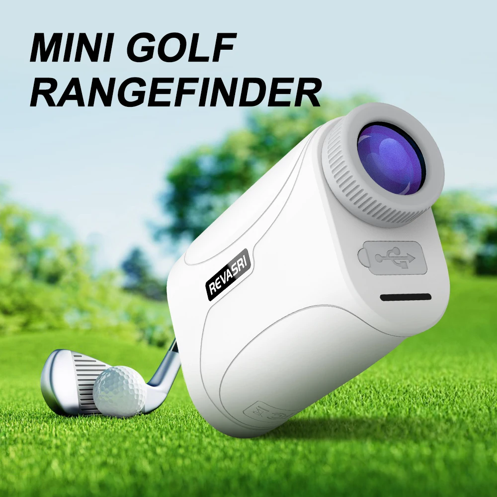REVASRI Mini 1300 Yards Golf Rangefinder with Flag Locking Vibration Function 6x Magnification USB-C Charge for Ladies Golfers