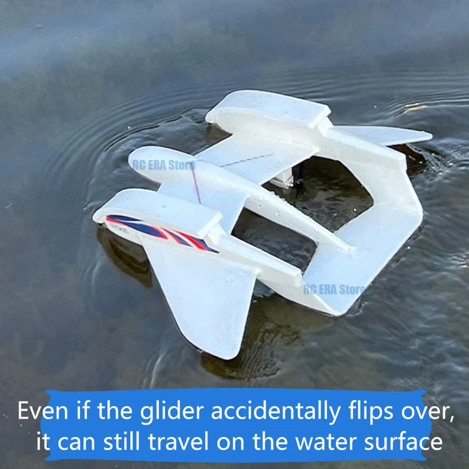 Amphibious Waterproof Gyro Stabilized EPP Foam Fixed-Wing Glider Aircraft RC Plane with LED Lights 2.4G Radio Control Airplane