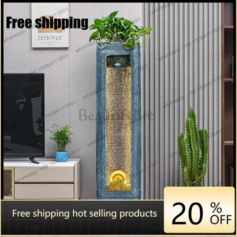Fairy column bonsai plant decoration living room entrance indoor running water ornament