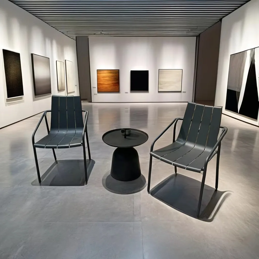 Meubles d'extérieur en aluminium personnalisables, Design italien, couleur, pour jardin, Patio, café, Tables à manger, chaises pour cuisine, parc, café