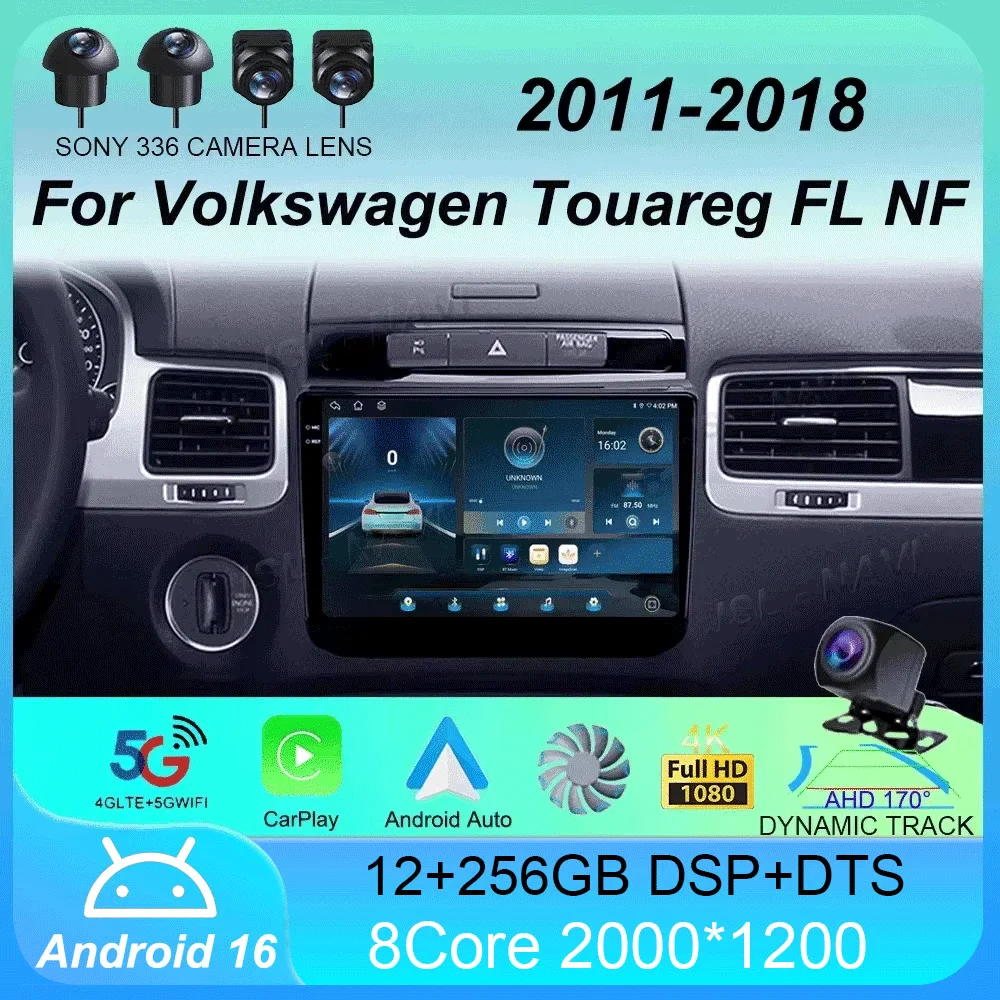 Android 16 For Volkswagen Touareg FL NF 2010 - 2018 Car Radio Multimedia Video Player Navigation stereo GPS No 2din 2 din dvd