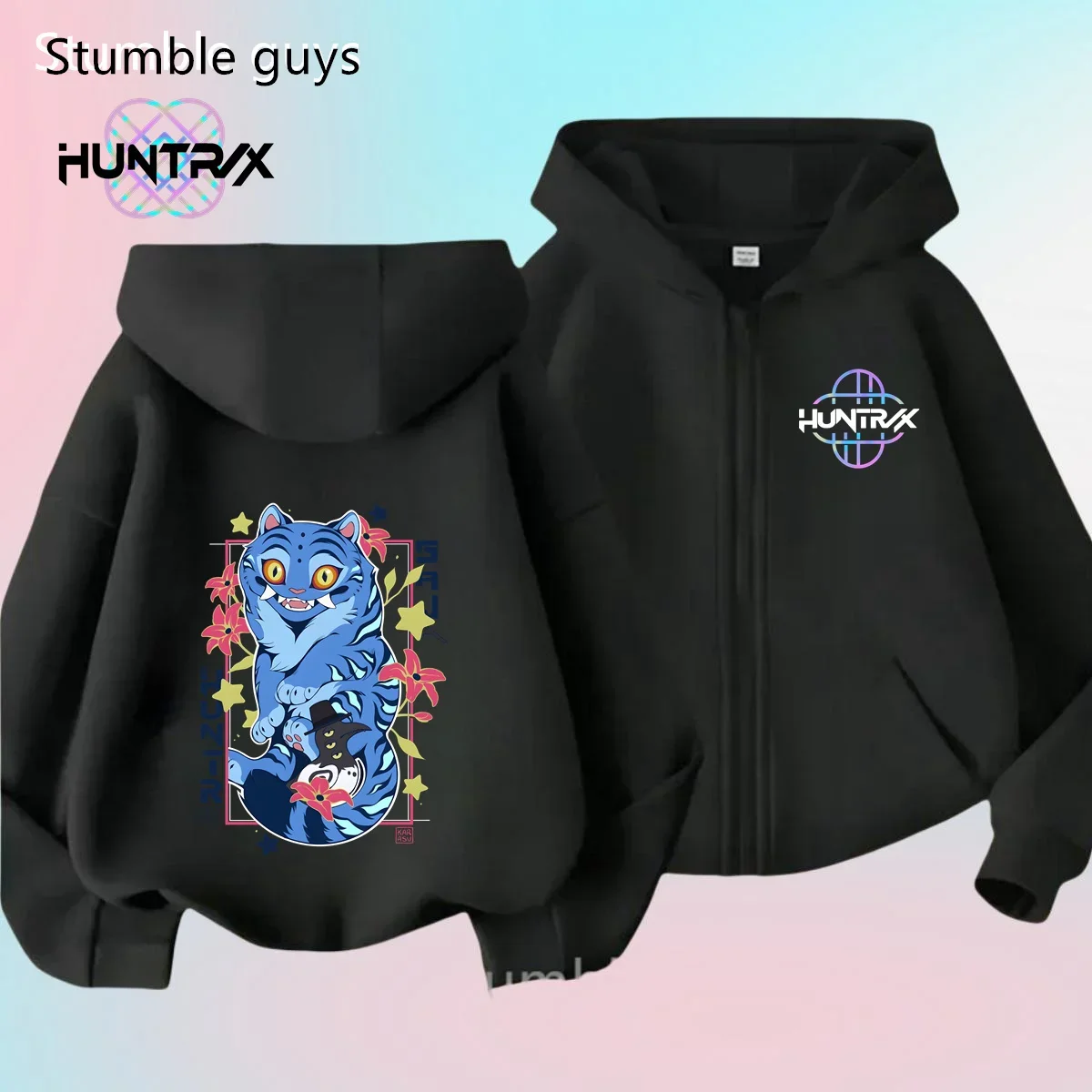 

Осенняя новинка: Детская толстовка на молнии K-Pop Demon Hunters с длинным рукавом, хлопковый флис, теплая повседневная верхняя одежда для мальчиков и девочек ​