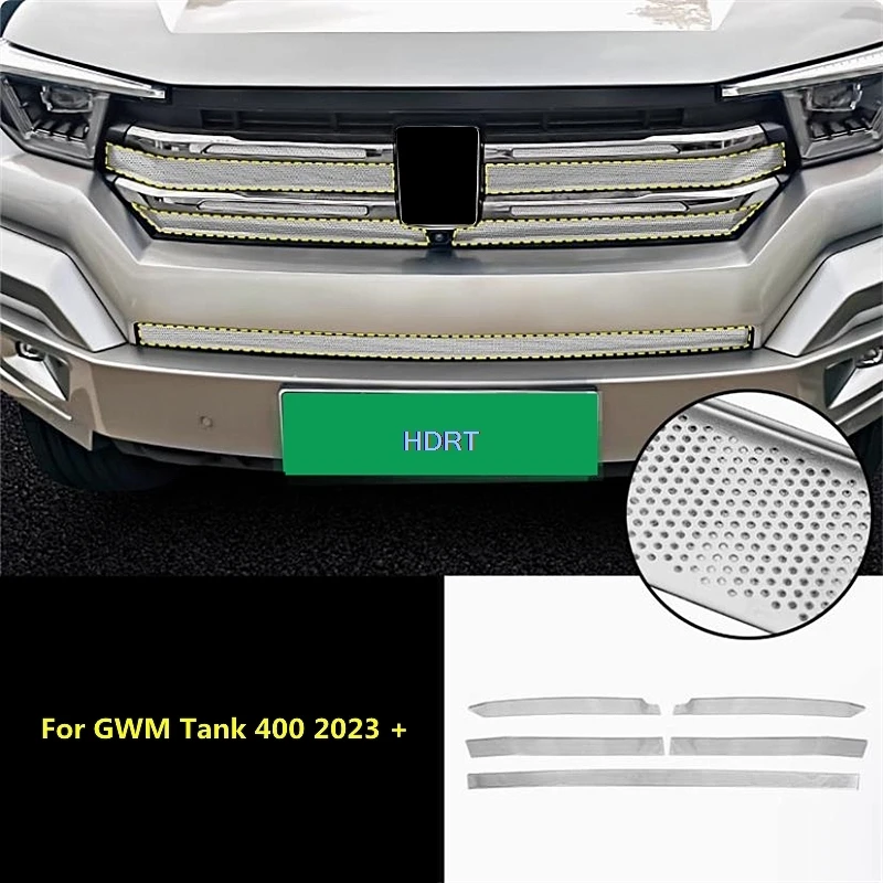 Car Styling Insect Proof Screen Anti Bug Net For GWM Tank 400 2023 + Water Tank Front Racing Grille Air Inlet Cover Accessories