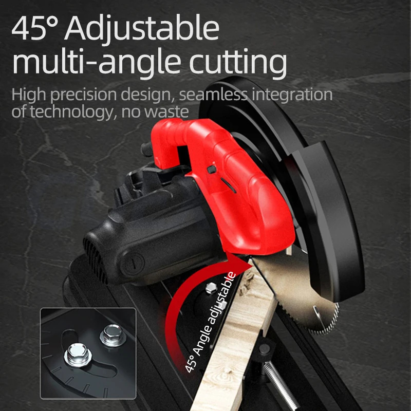 Steel cutting machine 0-45 ยฐ adjustable angle oblique cutting saw abrasive cutting saw desktop industrial special cutting saw