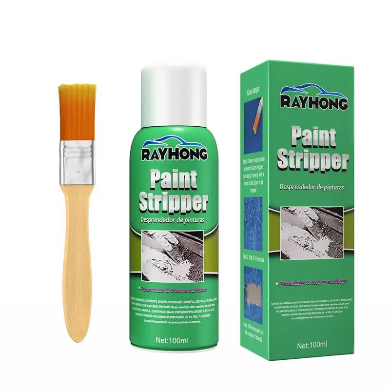 

100ml Paint Strippers Paint Removers Spray For Car Wheel Metal Surface Wall Graffiti Correction Quick Peeling Paint With Brush