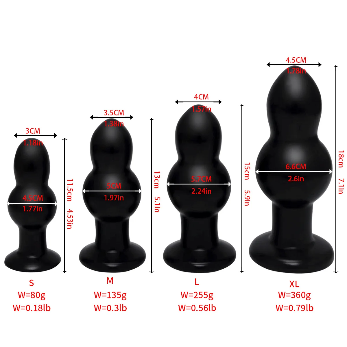 4 Sizes Huge Anal Sex Toys Large Butt Plug Dilator Prostata Massager For Men Woman Gay Adult Anus  Stimulator Big Anal Beads