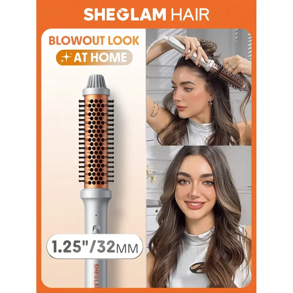 

Термощетка HAIR ItCurl, 32 мм, для завивки волос, для придания объема у корней, для создания локонов, ионная выпрямляющая щетка, новинка