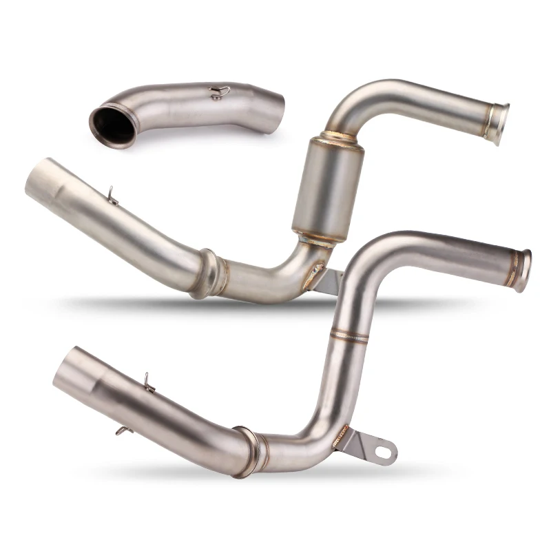 Motorcycle Exhaust Connector Tube Mid Middle Link Pipe Slip-on Exhaust System For DUKE RC390 125 250 2017 2018 2019 2020 - view 4