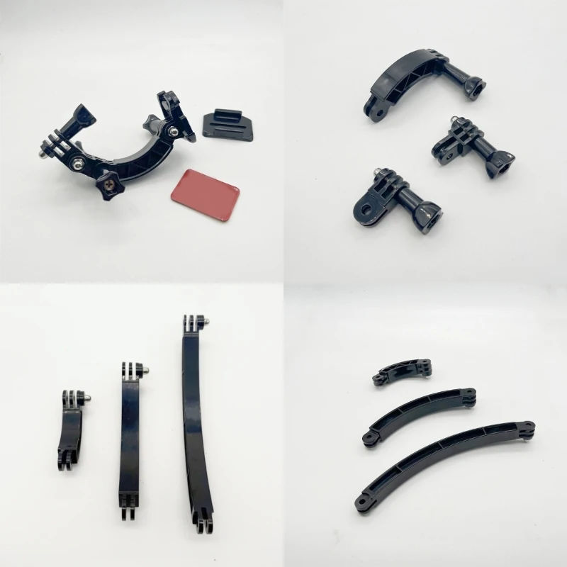 휴대용 헬멧 암 확장 곡선 폴리 세트 7.50cm/13.50cm/19.50cm 액션 카메라 선택 나사 세트