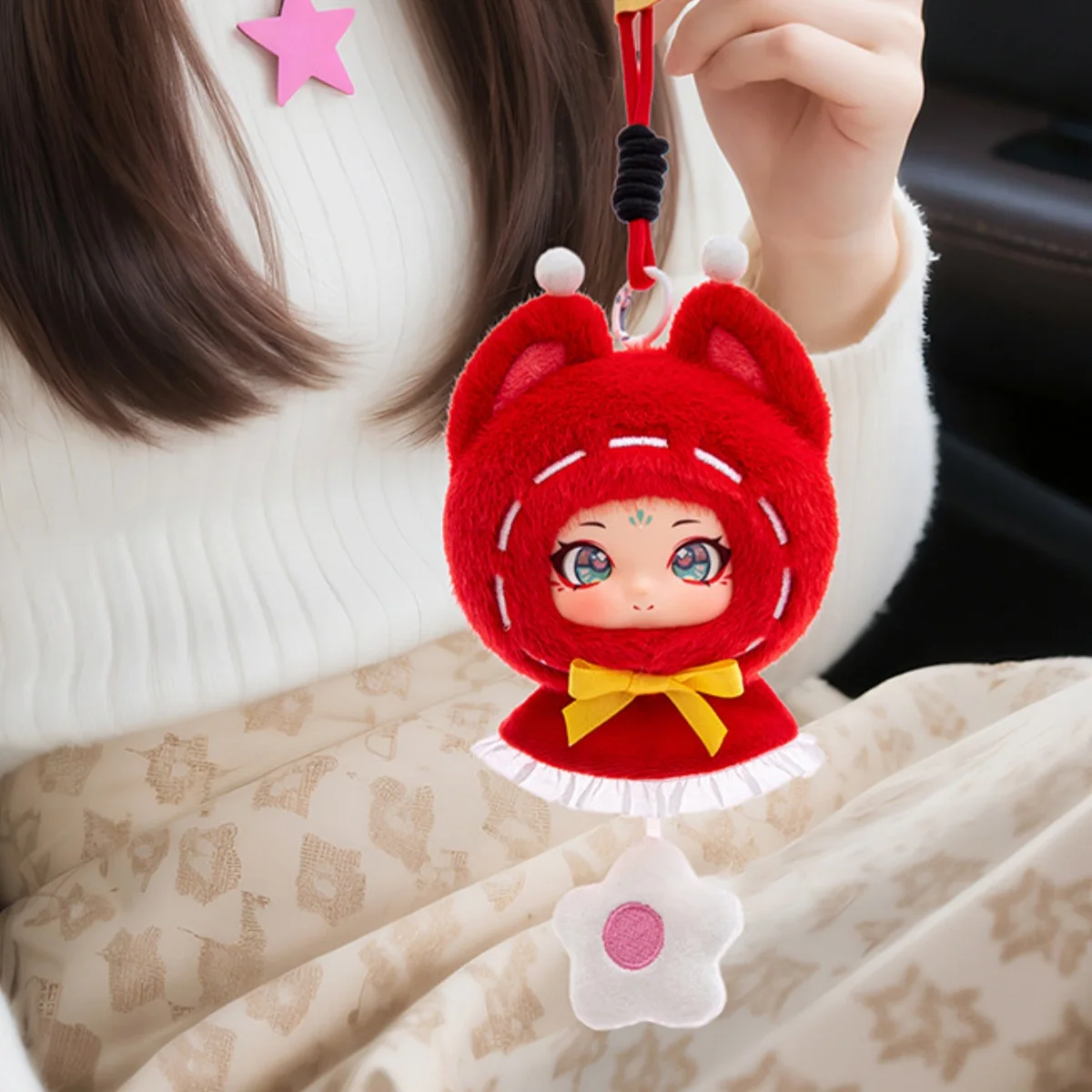 

Cute little Girl Red Riding Hood Girl Vinyl Face Plush Toys Fairy Tales Animal Toys Pendant Gift Kids Halloween Christmas Gifts