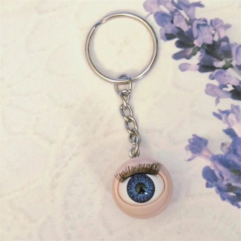 Awful Creepy Doll Eyeball Phone Charm keychain Mobile Phone Chain with Awful Blinking Action Weirdos Funny Phone Accessories