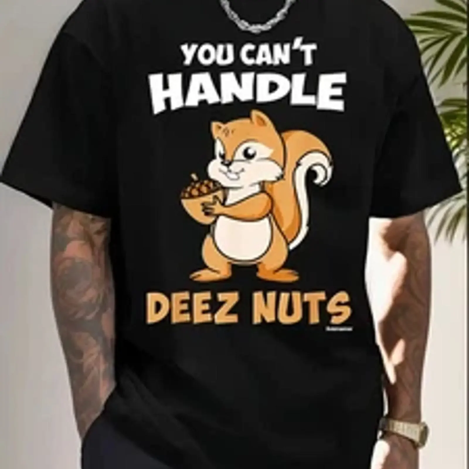 You Can't Handle Deez Nuts T Shirt 220g vintage Washed Stylish streetwear Casual Stretched designer clothes fashion graphic