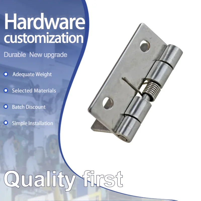 

304 Stainless Steel 1.5-Inch Spring Hinges Suitable For Industrial Electrical Cabinet Doors And Mechanical Equipment