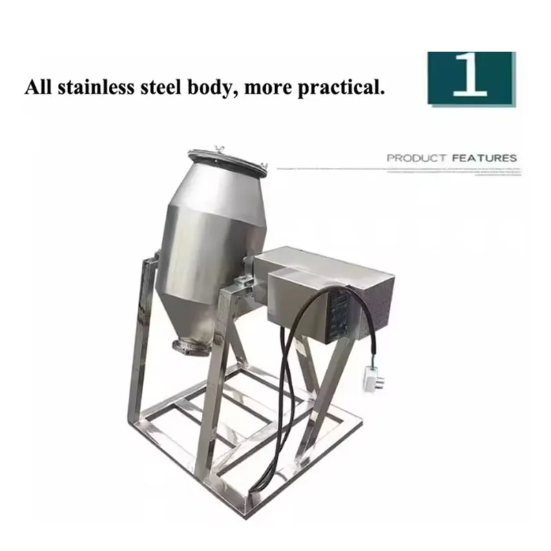 220-240V Electric 10L  High Efficiency Mixer Dry Powder Mixing Machine For Food Stainless Steel Chemical Mixing Equipment