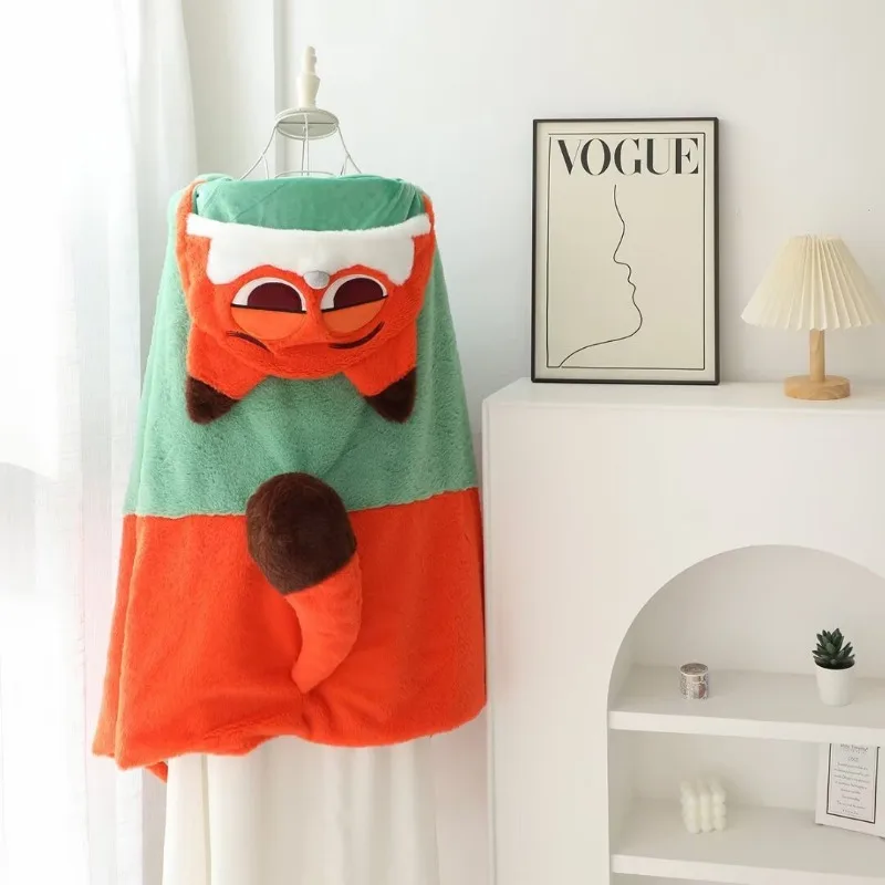 Disney Zootopia Judy Hopps Kawaii Cloak Cute Cartoon Anime Nick Wilde Hooded U-Shaped Pillow Office Nap Pillow Gifts for Girl