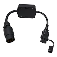 Convertidor de piezas, accesorios de 7 pines, accesorios de conector, convertidor de luz de remolque para reemplazo de vehículos europeos, redondo