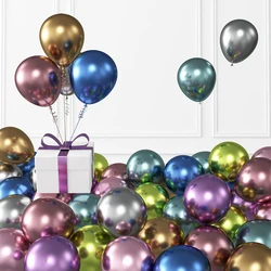 5inch Metal Balloons100pcs Silver Pink Green Rose Gold Red Birthday Balloons for Baby Shower Wedding Party Decoration