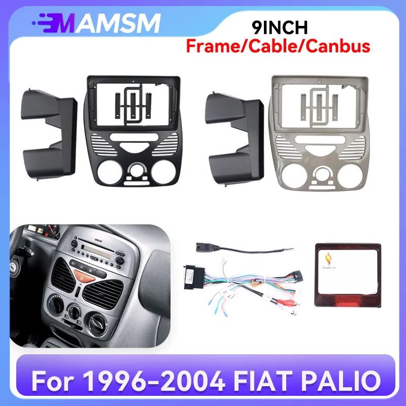 Mammm 9 polegadas para fiat palio 1996-2004 android rádio do carro fáscia quadro estéreo gps mp4 multimídia cablagem kit caixa canbus