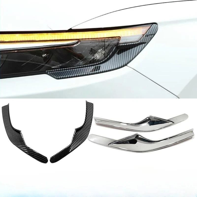 

For Honda CRV CR-V 2023 2024 Accessories Moulding Outside Body Headlights Eyebrow Eyelids Chrome Cover Trim