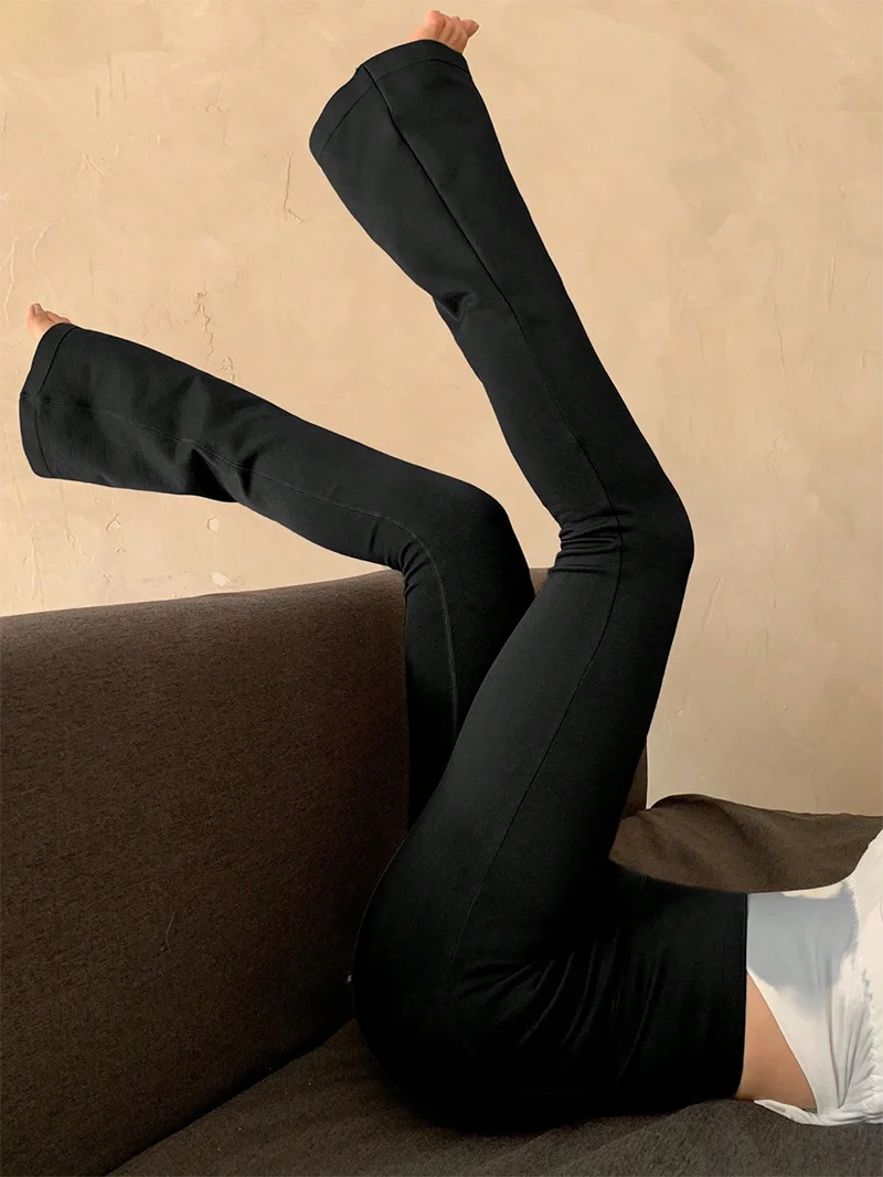 Hochtaillierte Kompressionshose ohne unangenehme Linien, leicht ausgestellte Yoga-Outdoorkleidung, nahtlose elastische Fitnesshose, Lifting-Leggings – Detail 3