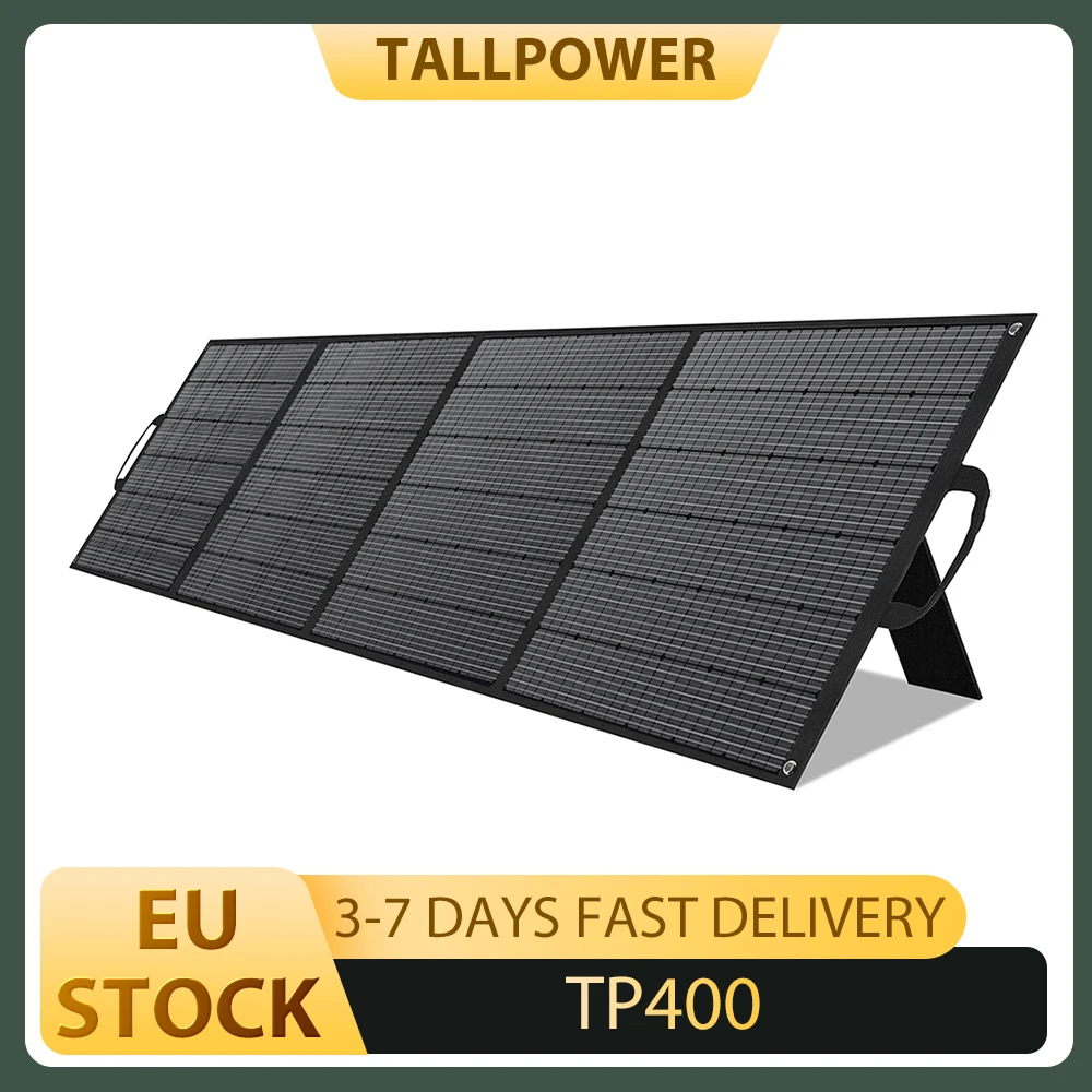TALLPOWER TP400 400W Tragbares Solarpanel, 23,4% Hocheffiziente Solarenergieerzeugung, IP67 Wasserdicht, Seriell und Parallel Schaltbar
