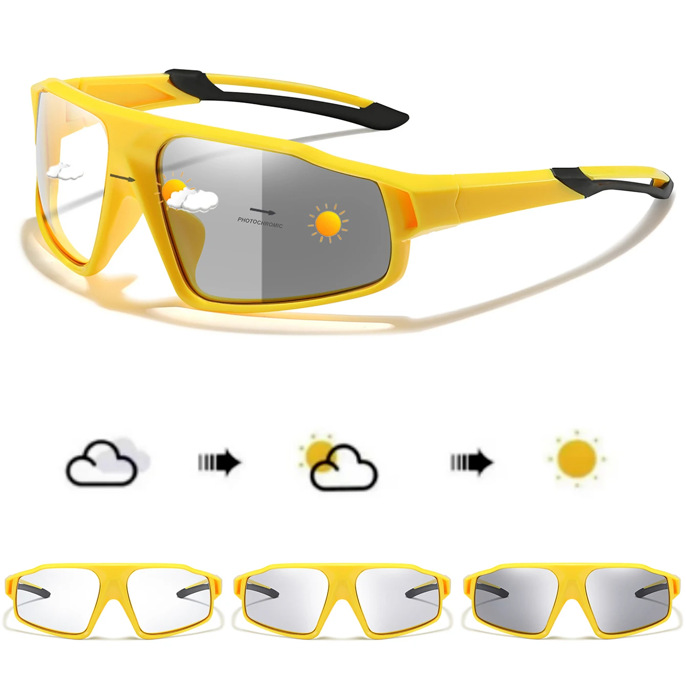 AliExpress LOISRUBY Photochromic Fashion Sunglasses Men Women MTB Bike Cycling Eyewear UV400 Bicycle Glasses for Fishing Running Hiking Driving