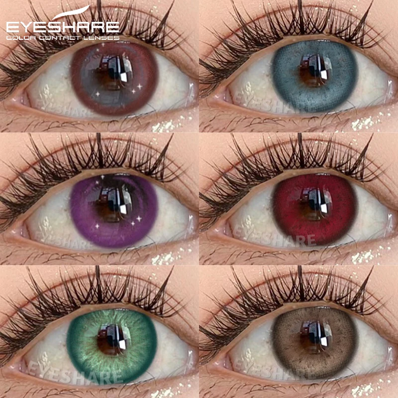 EYESHARE 1 Paar koreanische Linsen, farbige Kontaktlinsen, Kosmetik, lila Linsen, Make-up, rote Augenlinse, grüne Kontakte, Schönheits-Make-up